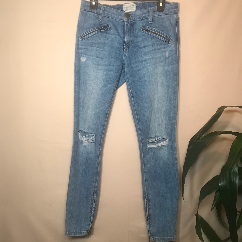Current Elliott The Silverlake zip skinny jean 27